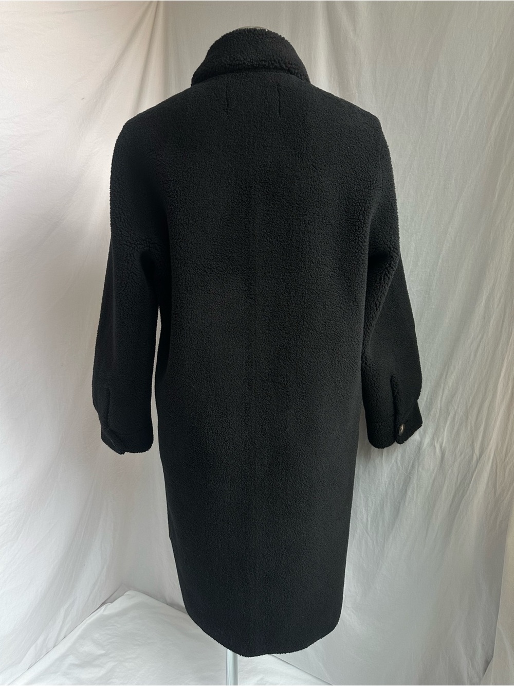 Rebecca Minkoff Faux Shearling Coat | Black | Size M - Picture 10 of 12